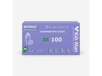 Vienkartinės pirštinės KID-MAN, violetinės, nitrilinės, dydis M, nepudruotos,100 vnt