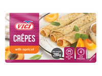Šaldyti blyneliai su abrikosų įdaru VIČI, 280 g
