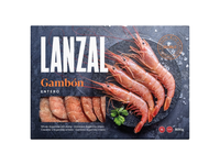 Šaldytos argentininės krevetės L1 8/16 su galvomis, su kiautais, 800 g
