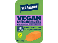 Veganiškas sūris Veganation Cheddar, riekelėmis, 125 g