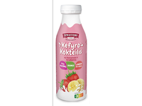 Kefyro kokteilis ŽEMAITIJOS, su bananais ir braškėmis, 0,4%, 450 g