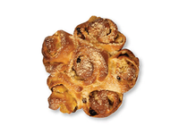 Pyragas su plikyto kremo, razinų ir cukatų įdaru, 460 g