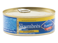 Skumbrių filė garstyčių padaže, 240 g
