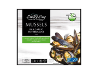 Midijos su kiautu česnak. sviesto padaže,450g
