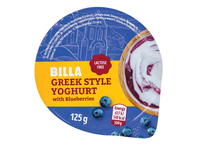 Graikiškas jogurtas mėlynių skonio BILLA, 125 g