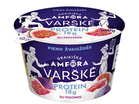 Varškė GRAIKIŠKA AMFORA Protein, 0,8%,  su figomis, be laktozės, 200 g
