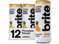 Ananasų ir mangų skonio funkcinis gėrimas BRITE, 12x330ml