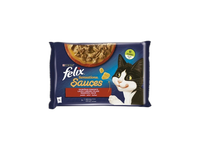 Konserv. kačių ėdalas su padažu FELIX SENSATIONS, 4x85 g