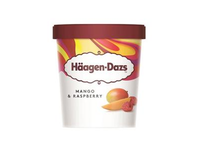 Valgomieji ledai HAAGEN DAZS su mangais ir avietėmis, 400 g