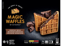 Šaldyti BELGIŠKI vafliai su šokolado įdaru, 4 x 80 g, 320 g