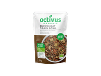 Ekologiškas grikių patiekalas su rudaisiais pievagrybiais ir morkomis ACTIVUS, 250 g