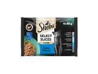 Kačių ėdalas SHEBA su žuvimi padaže, 340 g