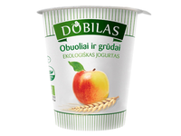 Valg. ekolog. jogurtas DOBILAS su obuol., grūdais, 3,2%rieb., 300 g