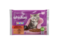 Konservuotas ėdalas kačiukams WHISKAS Junior, mėsos rinkinys, 4 x 85 g
