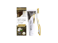 WHITE GLO COCONUT OIL SHINE balinamoji dantų pasta su kokosų aliejumi, 150 g + dantų šepetėlis