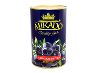 Alyvuogės MIKADO, juodos, be kauliukų, 4,1kg/2 kg