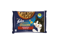 Konservuotas kačių ėdalas FELIX su mėsa padaže, 4 x 85 g, 340 g
