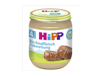 Ekologiškas jautienos ruošinys HIPP, nuo 4 mėn., 125 g