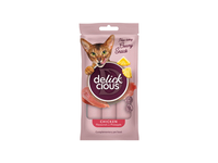 Delickcious™ kreminiai skanėstai vištienos skonio su ananasais. Pašaro papildas suaugusioms katėms, 60 gr