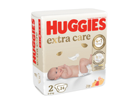 Sauskelnės HUGGIES EXTRA CARE 2, 3-6 kg, 24 vnt.