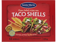 Kukurūzų krepšeliai SANTA MARIA Tex Mex Taco shells, 135 g