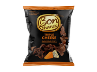 Juodos duonos traškučiai su trigubu sūriu BON CHANCE, 120g