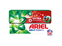 Skalbimo kapsulės ARIEL EXTRA CLEAN, 26 vnt