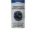 Didelės juodosios alyvuogės be kauliukų MAESTROS ACEITUNEROS, su aliejumi ir prieskoniais, 320/150 g