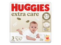 Sausk. HUGGIES  EXTRA CARE 3, 6-10 kg, 72 vnt
