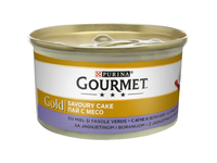 Konservuotas kačių ėdalas GOURMET Gold savoury cake su ėriena, 85 g