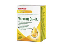 Walmark Vitaminas D3+K2 (dantims, kaulams), 30 kapsulių