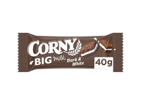 Batonėlis CORNY BIG MILK DARK & WHITE, 40 g