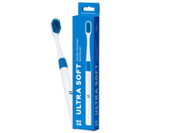 WOOM ULTRA SOFT TOOTHBRUSH BLUE, labai minkštas dantų šepetėlis, mėlynas, 1 vnt.
