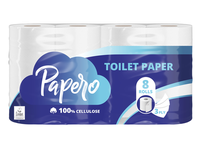 Tualetinis popierius PAPERO, 3 sluoksnių, 8vnt