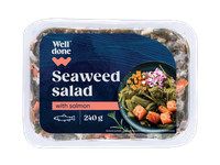 Marinuotų jūrų dumblių salotos su lašiša WELL DONE, 240 g