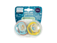 Čiulptukas Avent silikoninis nuo 18 mėn. N2 ''Ultra Air" Naktinis, SCF376/32