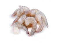 Šaldytos baltakojės blyškiosios krevetės, nevirtos, lukštentos, 31/40, 25 % glazūra, 1kg