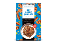 Veganiška avižinė granola THE BEGINNINGS, su pekano riešutais, 200 g