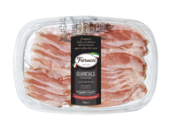 Sūdytos kiaulių pažandės FIORUCCI, Guanciale, su prieskoniais, griežinėliais, nerūšinė, 90g