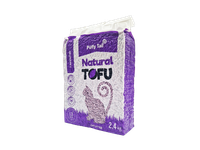 Tofu kraikas PUFFY TAIL, Lavender, su levandų ekstraktu, 1,5mm granulės, 2,4 kg