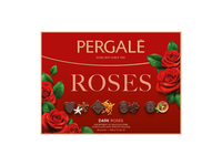 Saldainių rinkinys PERGALĖ Roses, su juoduoju šokoladu, 348 g