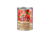 Konservuoti smulkinti lupti pomidorai EXTRA LINE, 400 g