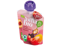 Ekologiška obuolių, persikų ir mangų tyrė BILLA BIO, 90 g