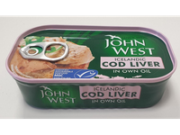 Atlantiniu menkiu kepenėlės savo aliejuje JOHN WEST, 121g
