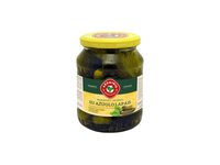 Marinuoti agurkai JUBILIEJINIAI su ąžuolo lapais, 660 g