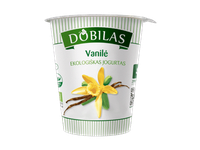 Valg. ekologiškas jogurtas DOBILAS su vanile, 3,2 % rieb., 300 g
