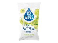 GO WIPES VITAMINS & LIME drėgnos servetėlės (15 vnt.)