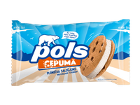 NAUJA! Valgomieji ledai POLS, vanilės skonio su sausainiais, 75 g