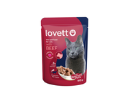 Konservuotas kačių ėdalas LOVETT su jautiena, 100 g, 100 g