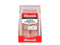 Kumpio dešra ZYWIECKA, vytinta, griežinėliais, 80 g